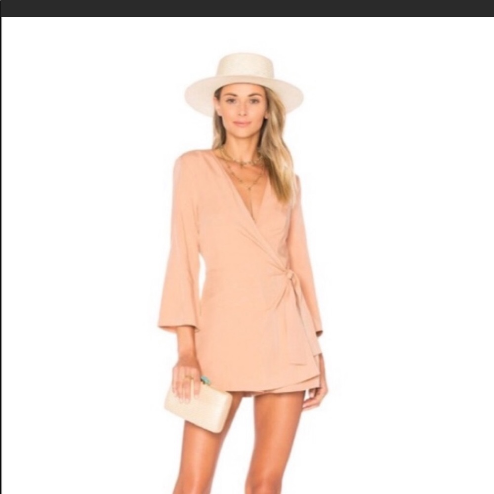 L&F crush romper in dusty pink